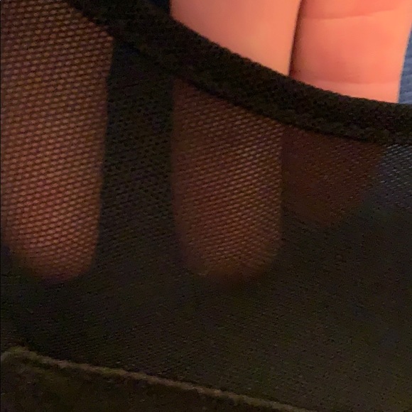 Black Dress with Shear illusion neckline - Picture 3 of 6